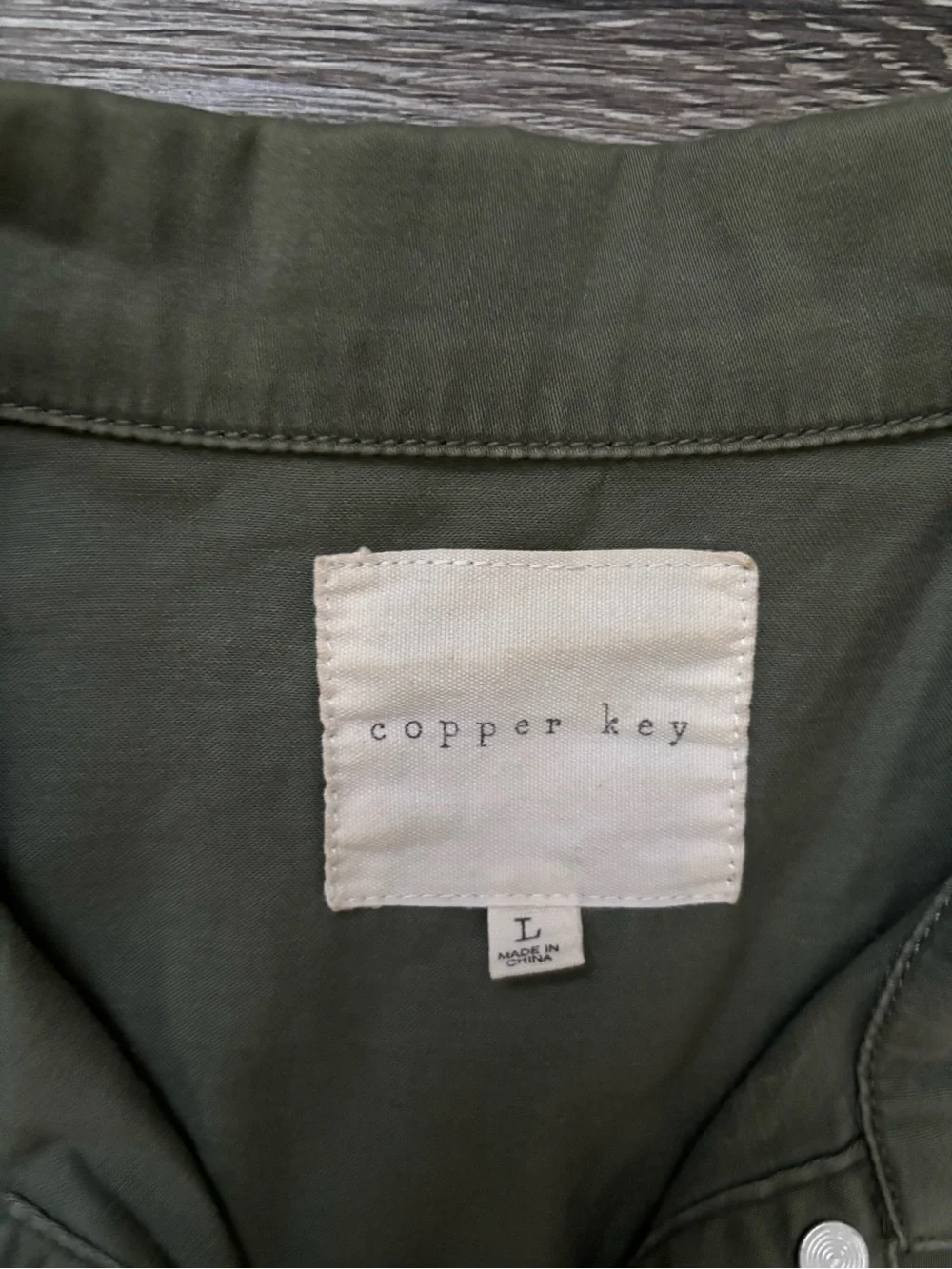 Copper Key Olive Green Utility Jacket for Kids